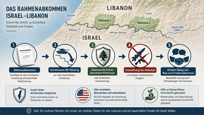 Israel und Libanon unterzeichnen Rahmenabkommen: IDF-Abzug nur nach Entwaffnung der Hisbollah
