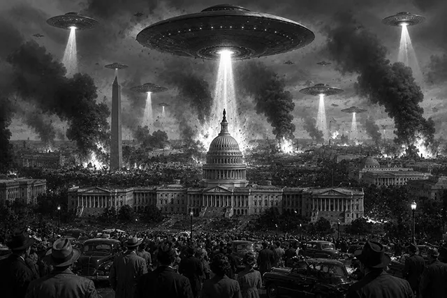 Das UFO-Video „Invasion von Washington“ von 1952 könnte auftauchen, während Abgeordnete auf Veröffentlichung drängen
