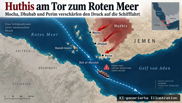 Huthis nehmen Perim: Irans Terrornetzwerk rückt ins Tor zum Roten Meer