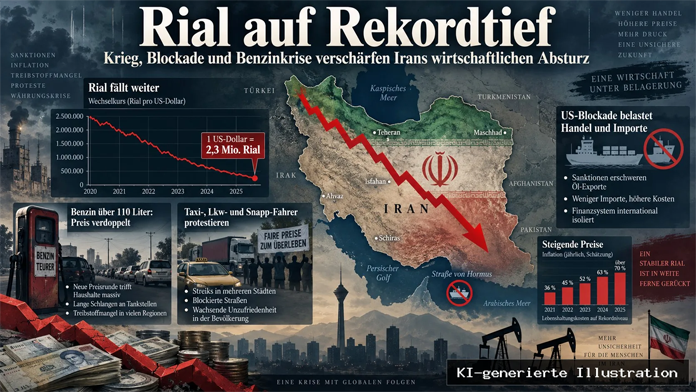 2,3 Millionen Rial für einen Dollar: Irans Wirtschaft gerät außer Kontrolle 2,3 Millionen Rial für einen Dollar: Irans Wirtschaft gerät außer Kontrolle