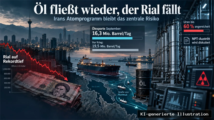 Öl fließt wieder, der Rial fällt: Irans Atomprogramm wird zum entscheidenden Risiko