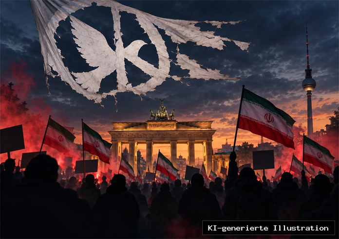 „Frieden“ mit Chomeini-Fahnen: Berlins verstörendes Bündnis gegen Israel „Frieden“ mit Chomeini-Fahnen: Berlins verstörendes Bündnis gegen Israel
